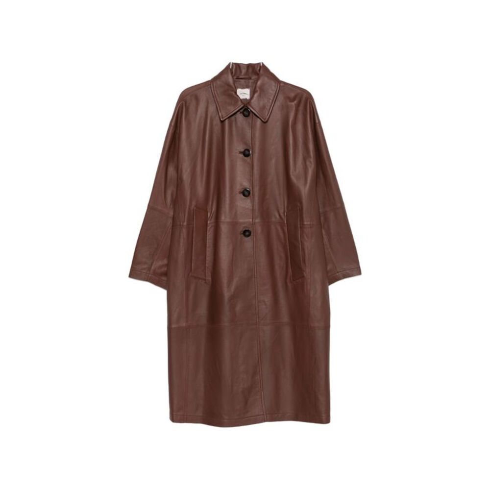Alysi Women Leather Caban Coat
